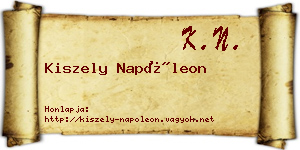 Kiszely Napóleon névjegykártya